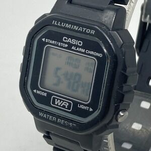 Casio Digital Watch Women 30mm Black 3284 LA-20WH Alarm Chrono Date Backlight